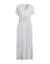 Peserico Woman Maxi Dress White Size 10 Cotton, Elastane