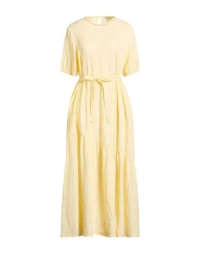 Peserico Woman Maxi Dress Yellow Size 6 Linen