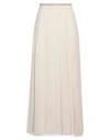 Peserico Woman Maxi Skirt Beige Size 14 Polyester In Beige