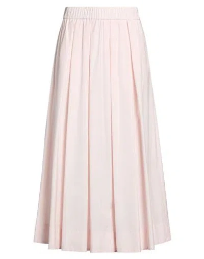 Peserico Woman Maxi Skirt Light Pink Size 6 Cotton, Polyester