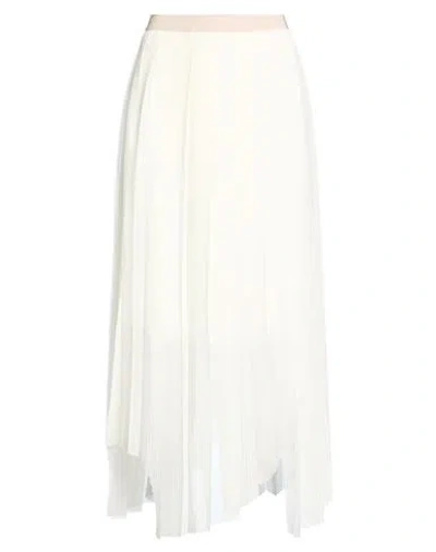 Peserico Woman Maxi Skirt Off White Size 6 Polyester