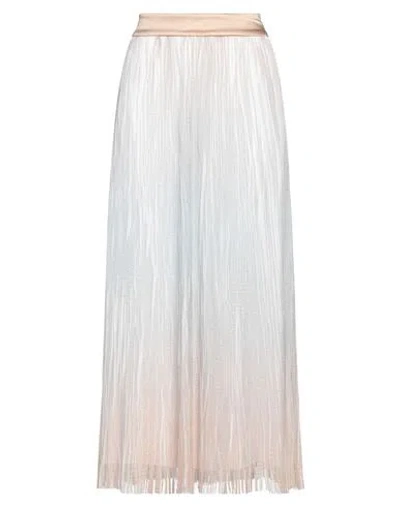 Peserico Woman Maxi Skirt Sky Blue Size 10 Polyester, Silk, Elastane