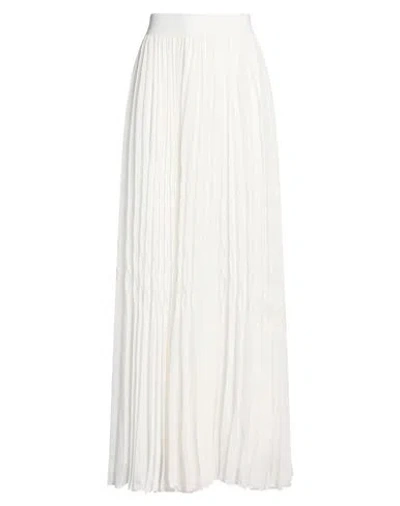 Peserico Woman Maxi Skirt White Size 10 Polyester