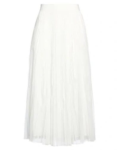 Peserico Woman Maxi Skirt White Size 8 Polyester