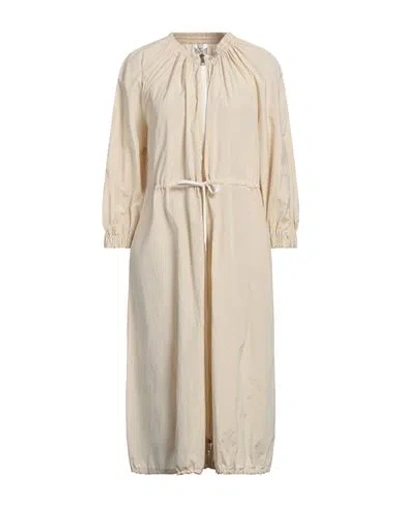 Peserico Woman Midi Dress Beige Size 10 Cotton, Polyester