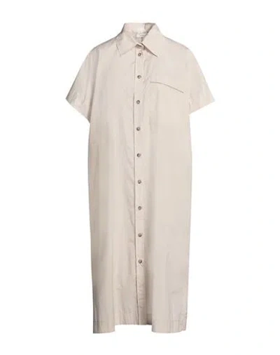 Peserico Woman Midi Dress Beige Size 8 Cotton, Polyester