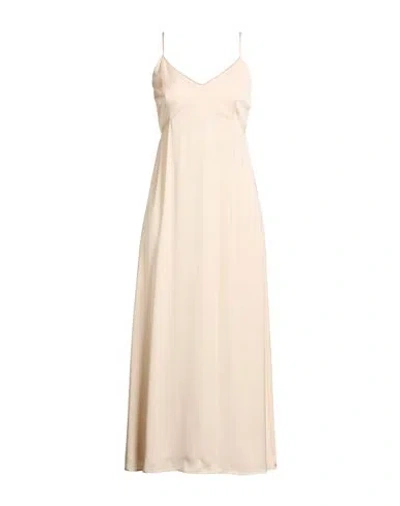 Peserico Woman Midi Dress Beige Size 6 Viscose In Neutral