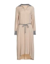 Peserico Woman Midi Dress Beige Size 6 Viscose, Wool, Elastane, Merino Wool In Neutral