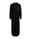 Peserico Woman Midi Dress Black Size 8 Virgin Wool, Silk, Cashmere