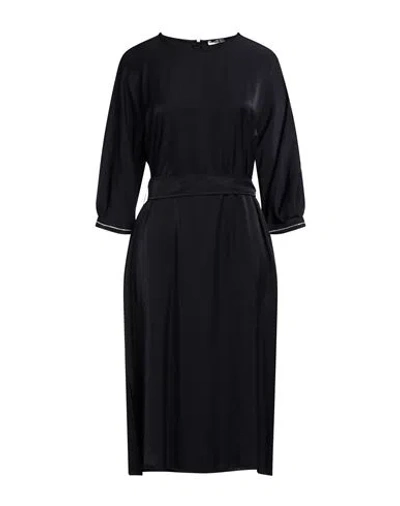 Peserico Woman Midi Dress Black Size 4 Viscose, Polyester