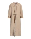 Peserico Woman Midi Dress Camel Size 12 Cotton, Polyester In Beige