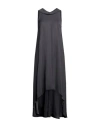 Peserico Woman Midi Dress Steel Grey Size 16 Viscose In Grey
