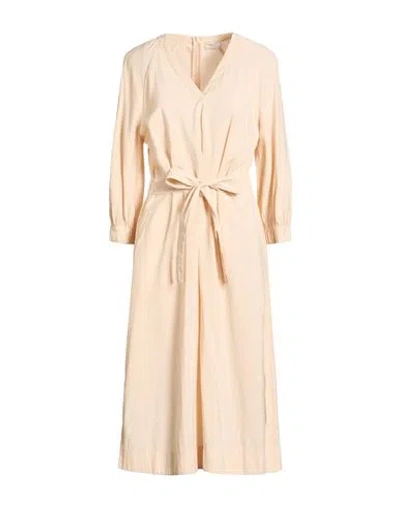 Peserico Woman Midi Dress Cream Size 0 Modal, Polyester In Neutral