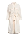 Peserico Woman Midi Dress Cream Size 10 Cotton, Elastane In White