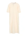 Peserico Woman Midi Dress Cream Size 14 Metal, Cotton, Silk, Elastane In White