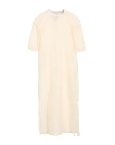 Peserico Woman Midi Dress Cream Size 14 Metal, Cotton, Silk, Elastane In White