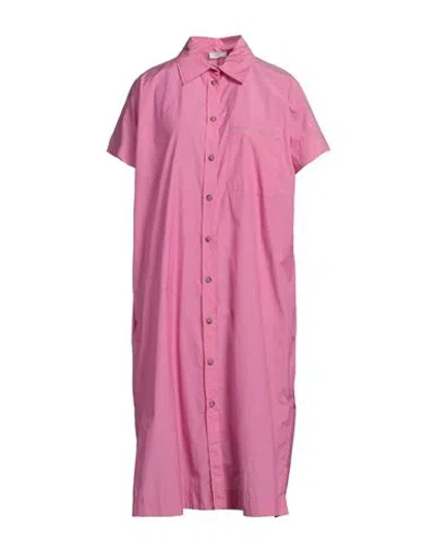 Peserico Woman Midi Dress Fuchsia Size 10 Cotton, Polyester In Pink