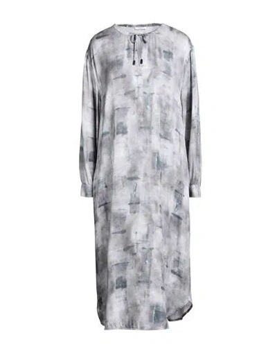 Peserico Woman Midi Dress Grey Size 0 Viscose In Gray