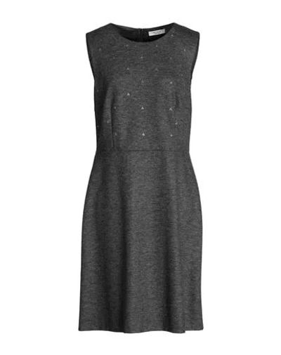 Peserico Woman Midi Dress Grey Size 12 Polyamide, Virgin Wool, Elastane