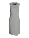 Peserico Woman Midi Dress Grey Size 12 Polyester, Viscose, Elastane In Grey