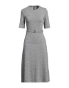 Peserico Wool-blend Midi Dress In Grey