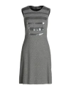 Peserico Woman Midi Dress Grey Size 6 Cotton In Grey