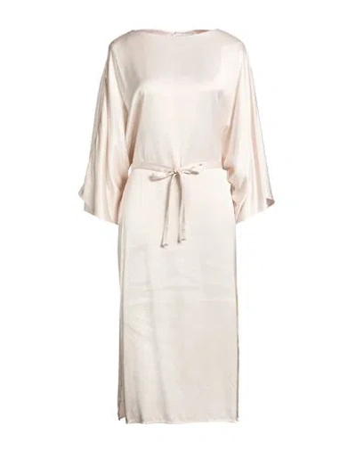 Peserico Woman Midi Dress Ivory Size 4 Viscose In Neutral