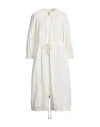 Peserico Woman Midi Dress Ivory Size 6 Cotton, Polyester In White