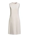 Peserico Woman Midi Dress Ivory Size 6 Polyester, Rayon, Cotton, Elastane In Gold