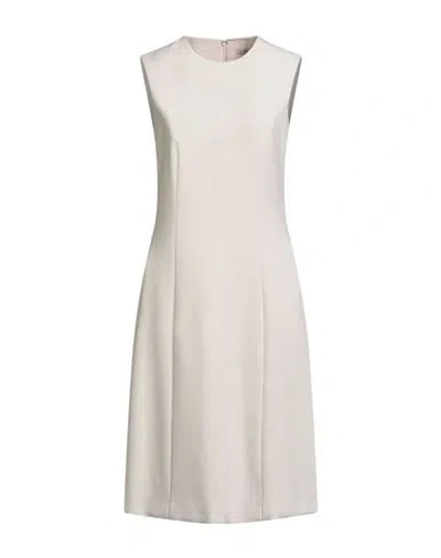 Peserico Woman Midi Dress Ivory Size 6 Polyester, Rayon, Cotton, Elastane In Gold