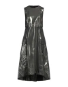 Peserico Woman Midi Dress Lead Size 6 Cotton, Polyester In Grey