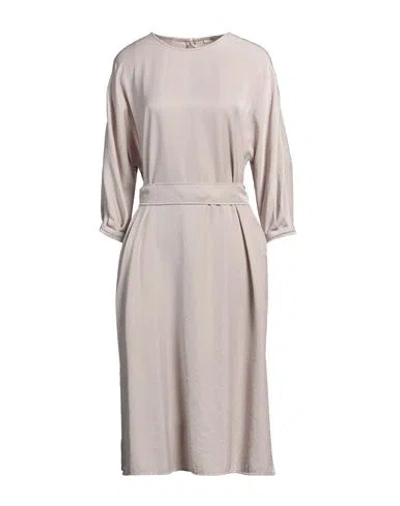 Peserico Woman Midi Dress Light Grey Size 10 Viscose, Polyester