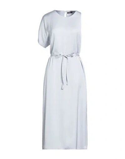 Peserico Woman Midi Dress Light Grey Size 6 Viscose In Gray