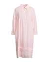 Peserico Woman Midi Dress Light Pink Size 12 Linen