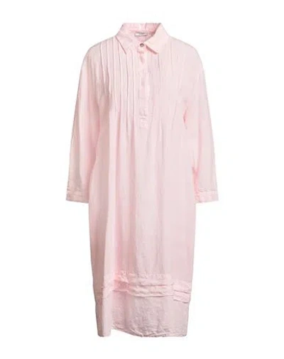 Peserico Woman Midi Dress Light Pink Size 12 Linen