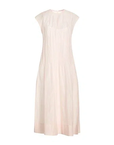 Peserico Woman Midi Dress Light Pink Size 6 Cotton, Silk In Neutral