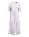Peserico Linen Midi Dress In Purple