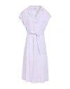 Peserico Woman Midi Dress Mauve Size 16 Linen In Blue