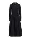 Peserico Woman Midi Dress Midnight Blue Size 6 Polyester, Metallic Fiber, Virgin Wool, Silk, Cashmer
