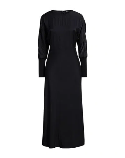 Peserico Woman Midi Dress Midnight Blue Size 10 Viscose, Polyester, Virgin Wool