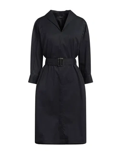 Peserico Woman Midi Dress Midnight Blue Size 14 Cotton, Elastane