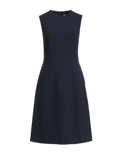 Peserico Woman Midi Dress Midnight Blue Size 14 Polyester, Rayon, Cotton, Elastane