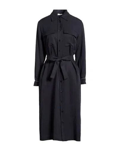 Peserico Woman Midi Dress Midnight Blue Size 4 Lyocell