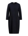 Peserico Woman Midi Dress Midnight Blue Size 6 Polyester, Viscose, Cotton, Elastane