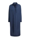 Peserico Woman Midi Dress Midnight Blue Size 8 Cotton, Polyester