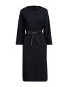Peserico Woman Midi Dress Midnight Blue Size 8 Virgin Wool, Cotton, Polyamide