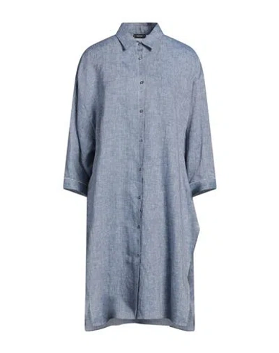Peserico Woman Midi Dress Navy Size 6 Linen