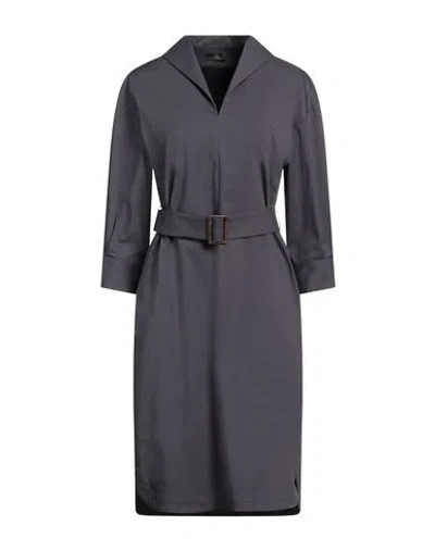 Peserico Woman Midi Dress Navy Size 8 Cotton, Polyester, Elastane