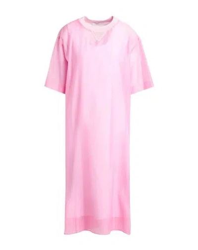 Peserico Woman Midi Dress Pink Size 6 Metal, Cotton, Silk, Elastane