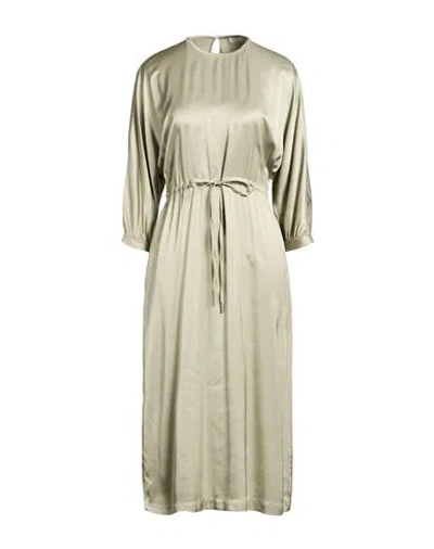 Peserico Woman Midi Dress Sage Green Size 8 Viscose